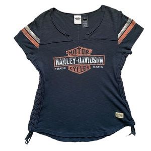 Harley Davidson Logo Tied Women’s Tee Size XL